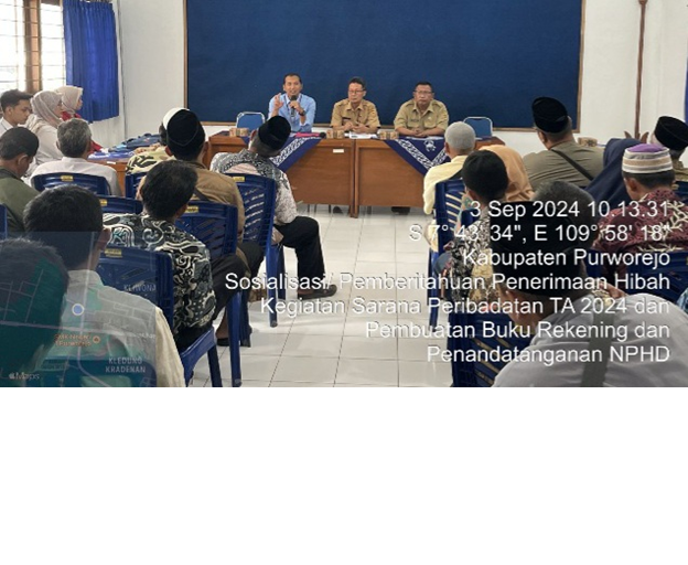 Dinas Perkimtan Purworejo Selenggarakan Sosialisasi/ Pemberitahuan Penerimaan Hibah Kegiatan Sarana Peribadatan Tahun Anggaran 2024 dan Pembuatan Buku Rekening Serta Penandatanganan NPHD