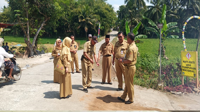 Acara Monev kegiatan Pembangunan Jalan Kelurahan Cangkrep Kidul