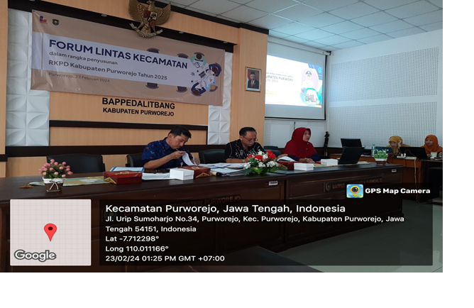 Forum Lintas Kecamatan dalam rangka Penyusunan RKPD Kabupaten Purworejo Tahun 2025 