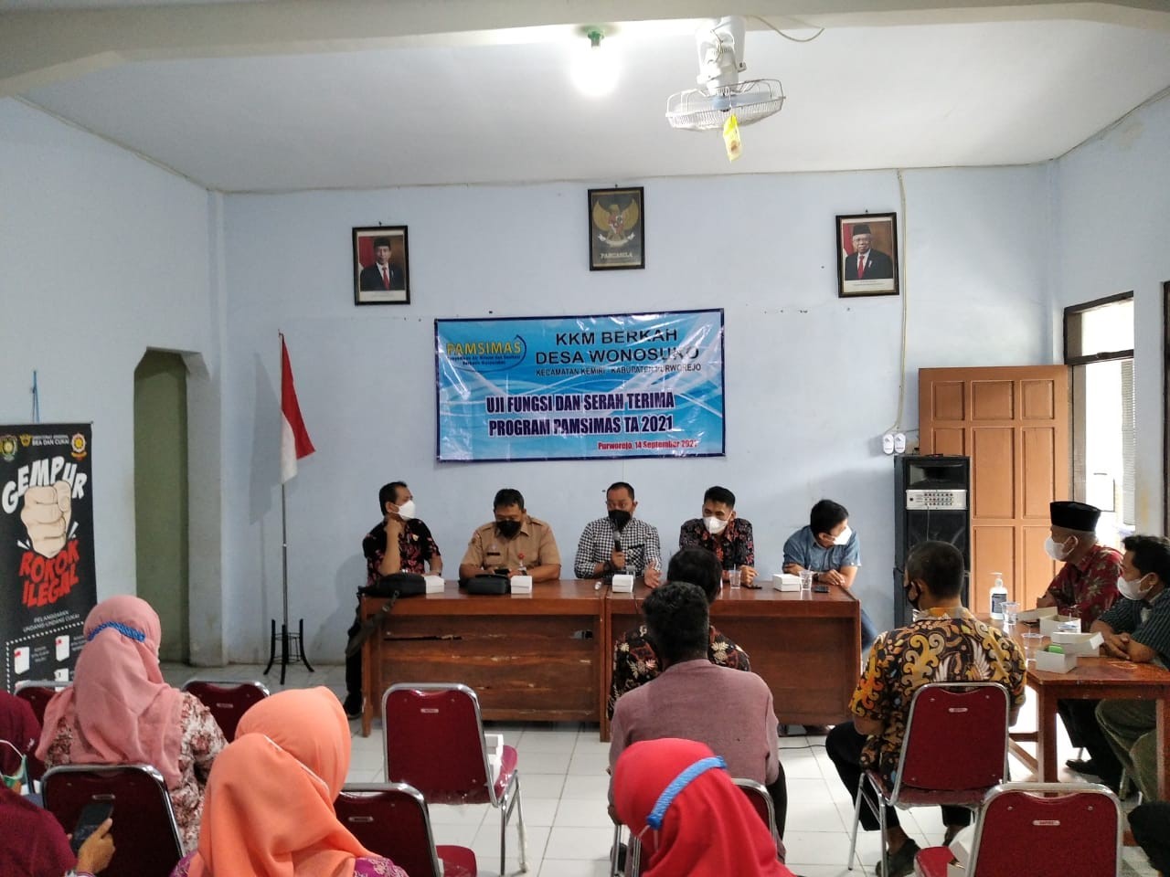 Uji Fungsi dan Serah Terima Program PAMSIMAS Reguler TA 2021 Desa Wonosuko