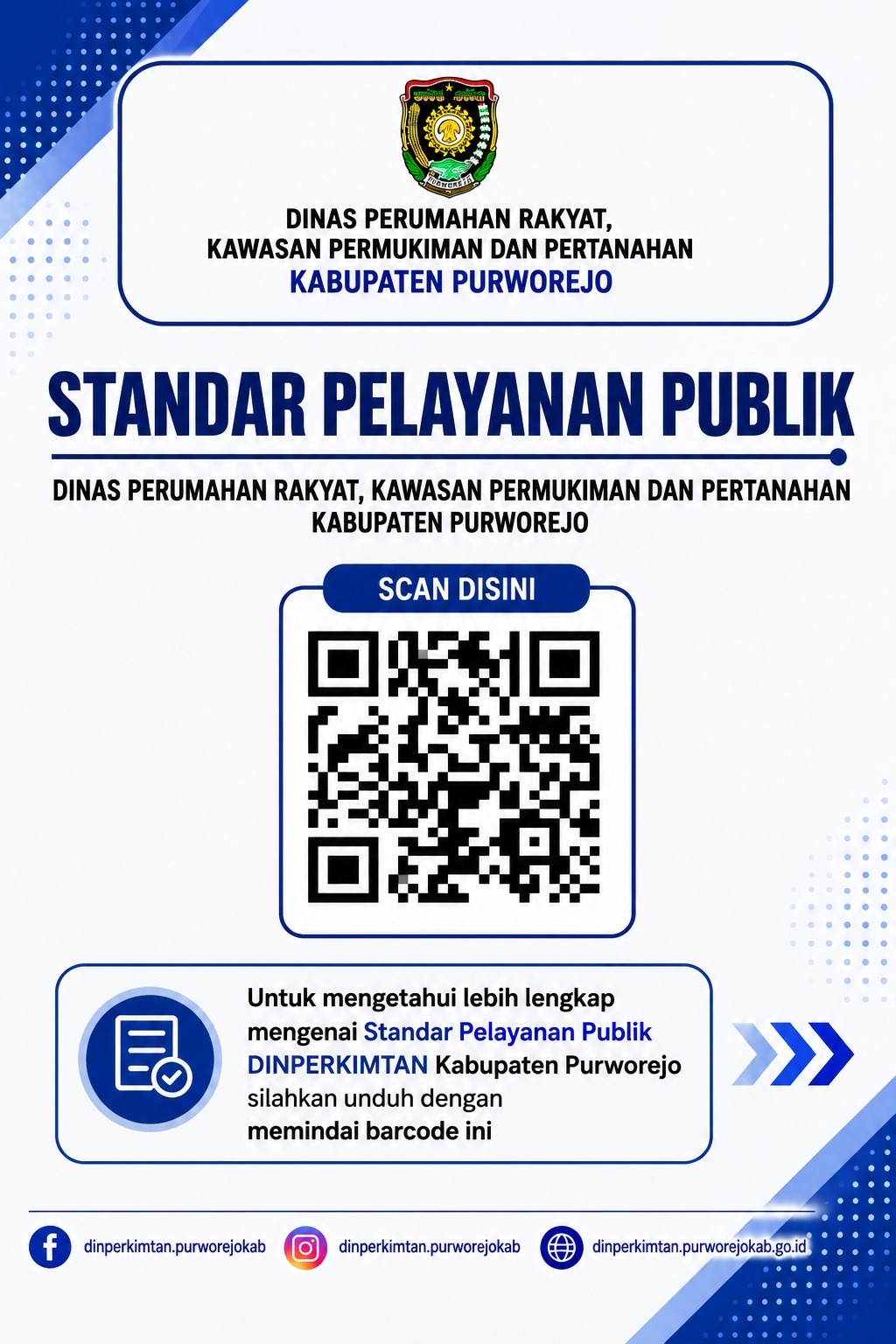 STANDAR PELAYANAN DINPERKIMTAN